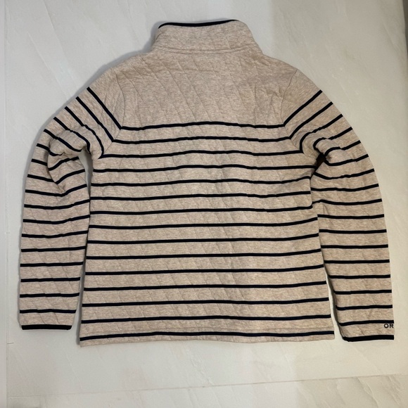 Orvis Quilted Stripe Snap Neck Pullover Size Small NWT - Picture 5 of 9